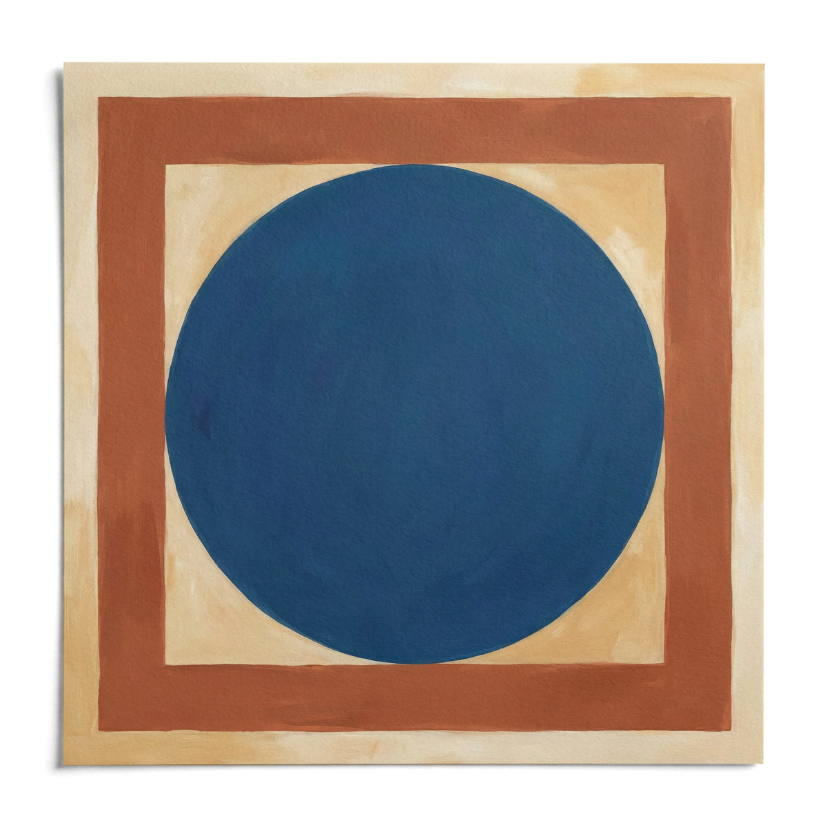 Minimalist Circle Art, shown as an unframed paper print on a plain white background