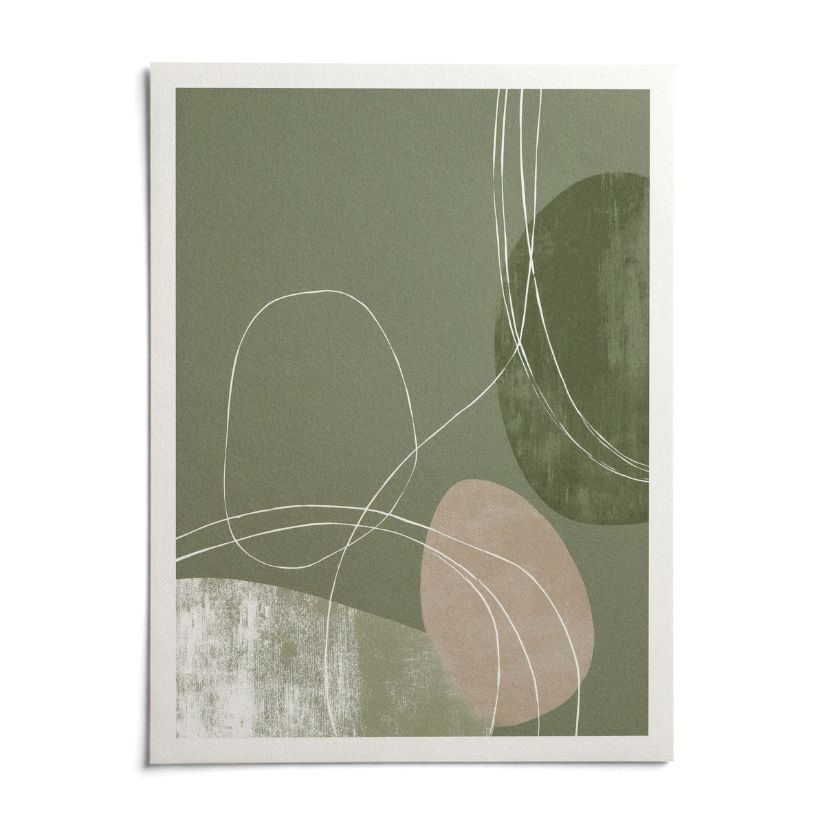 Minimalist Line Art, shown as an unframed paper print on a plain white background