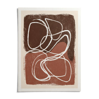 Minimalist Shapes Wall Art, shown as an unframed paper print on a plain white background
