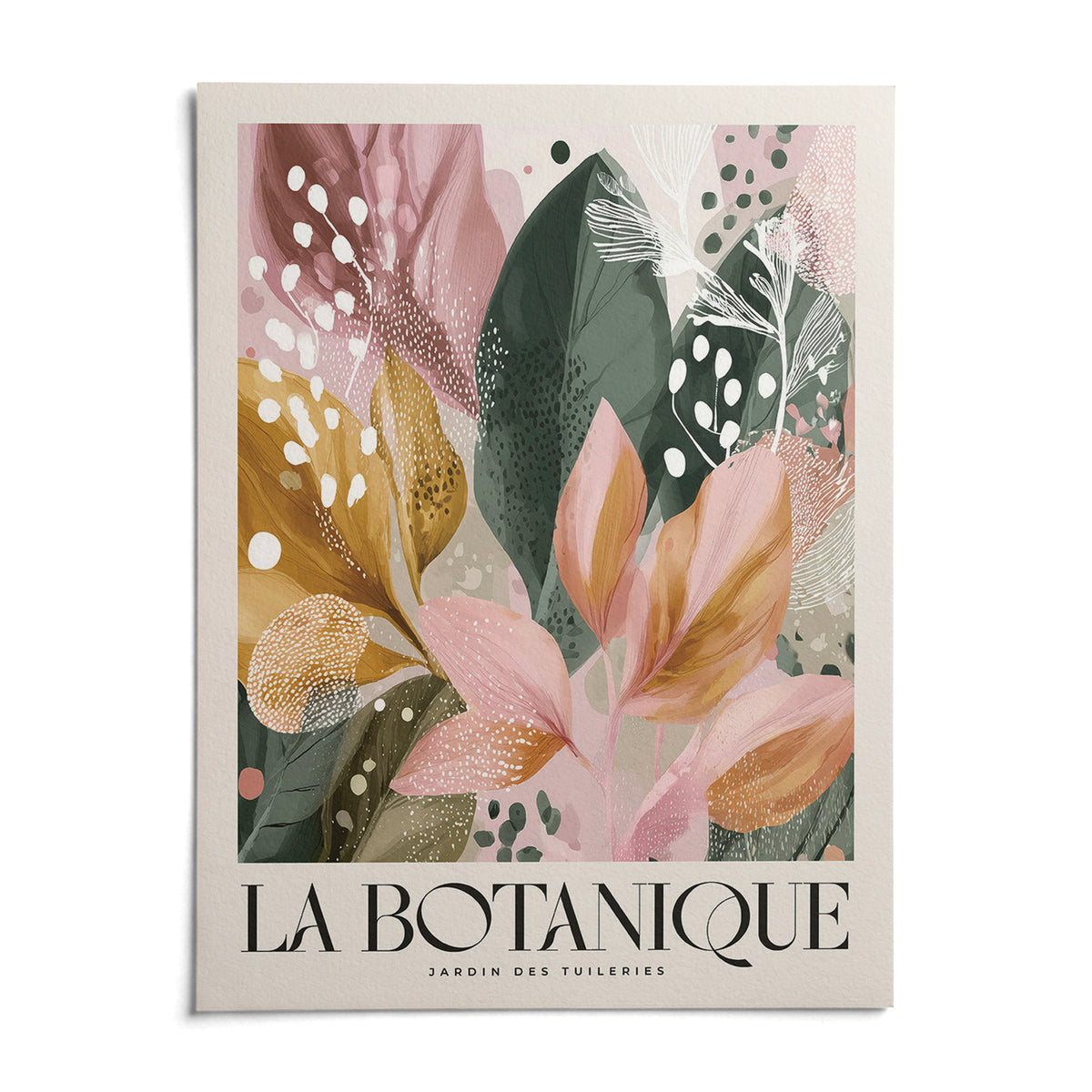 Modern Flower Wall Art, shown as an unframed paper print on a plain white background