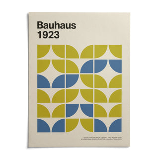 Bauhaus Geometric Art, shown as an unframed paper print on a plain white background