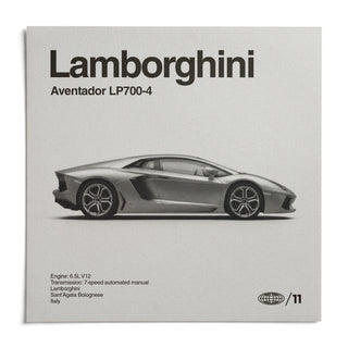 Modern Supercar Wall Art, shown as an unframed paper print on a plain white background