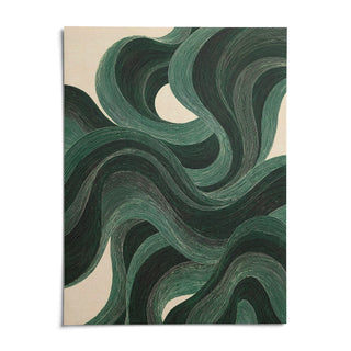 Modern Swirl Poster, shown as an unframed paper print on a plain white background