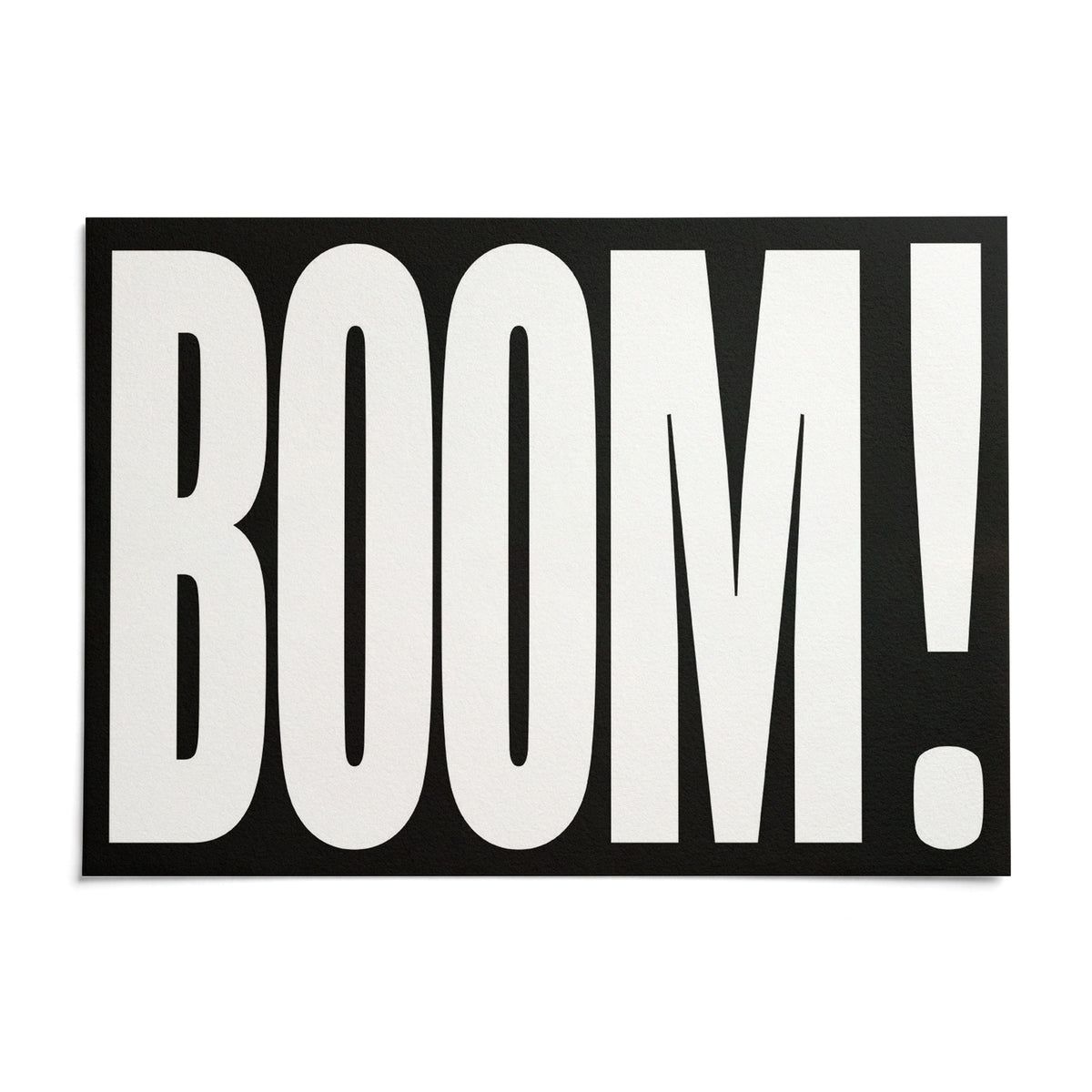 Modern Typography Wall Art, shown as an unframed paper print on a plain white background