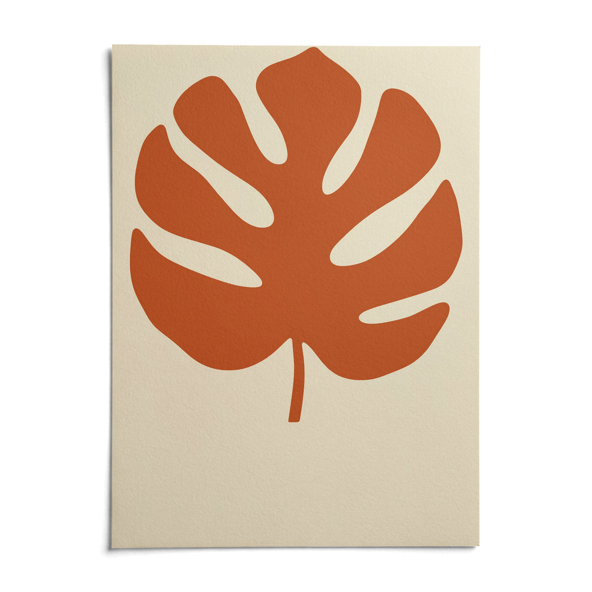 Monstera Print, shown as an unframed paper print on a plain white background