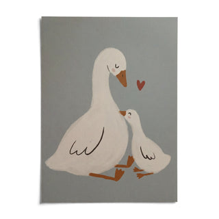 Mother Goose Art Print, shown as an unframed paper print on a plain white background
