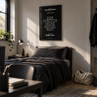 Motivational Posters with Quotes, framed on the wall of a teenager's bedroom (13-17)