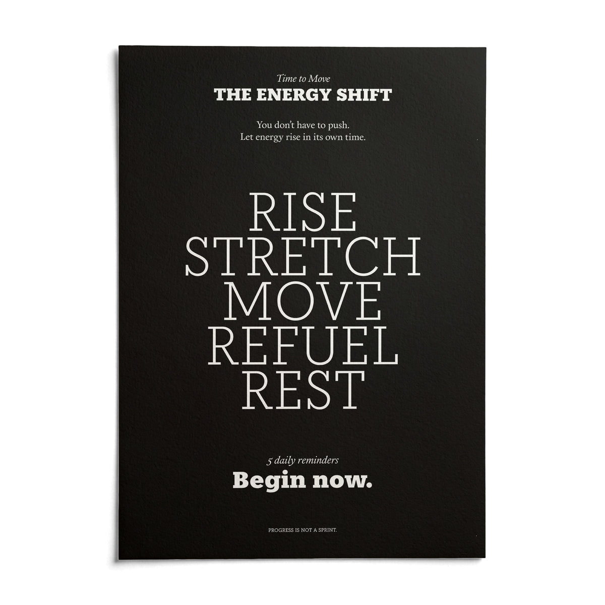 Motivational Posters with Quotes, shown as an unframed paper print on a plain white background