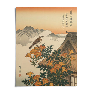 Mountain Landscape Poster, shown as an unframed paper print on a plain white background