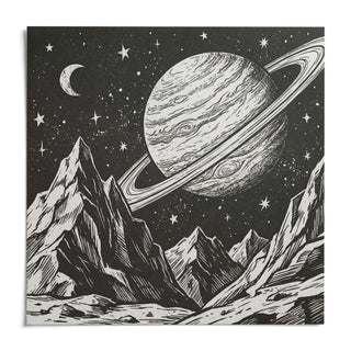 Mountain Space Poster, shown as an unframed paper print on a plain white background