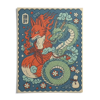 Mythical Creature Wall Art, shown as an unframed paper print on a plain white background