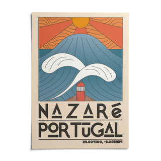 Nazare Portugal Art Print, shown as an unframed paper print on a plain white background