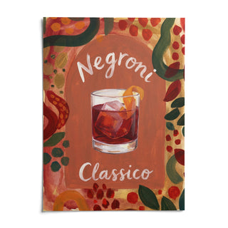 Negroni Art Print, shown as an unframed paper print on a plain white background