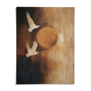 Neutral Living Room Wall Art, shown as an unframed paper print on a plain white background