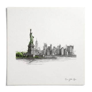 New York City Travel Poster, shown as an unframed paper print on a plain white background