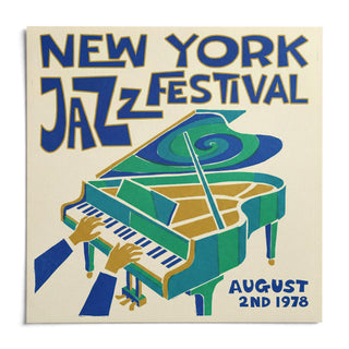New York Jazz Festival Print, shown as an unframed paper print on a plain white background