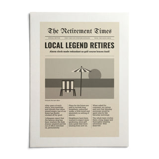 Newspaper Print, shown as an unframed paper print on a plain white background