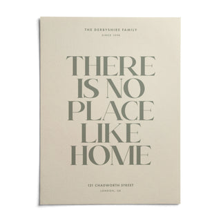 No Place Like Home Print, shown as an unframed paper print on a plain white background