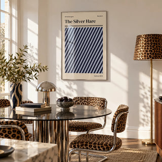 Norwich Print, framed on the wall of a bright white dining room in strong afternoon sun