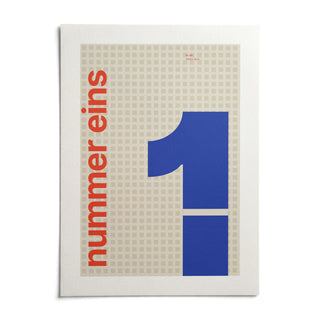 Number 1 Print, shown as an unframed paper print on a plain white background