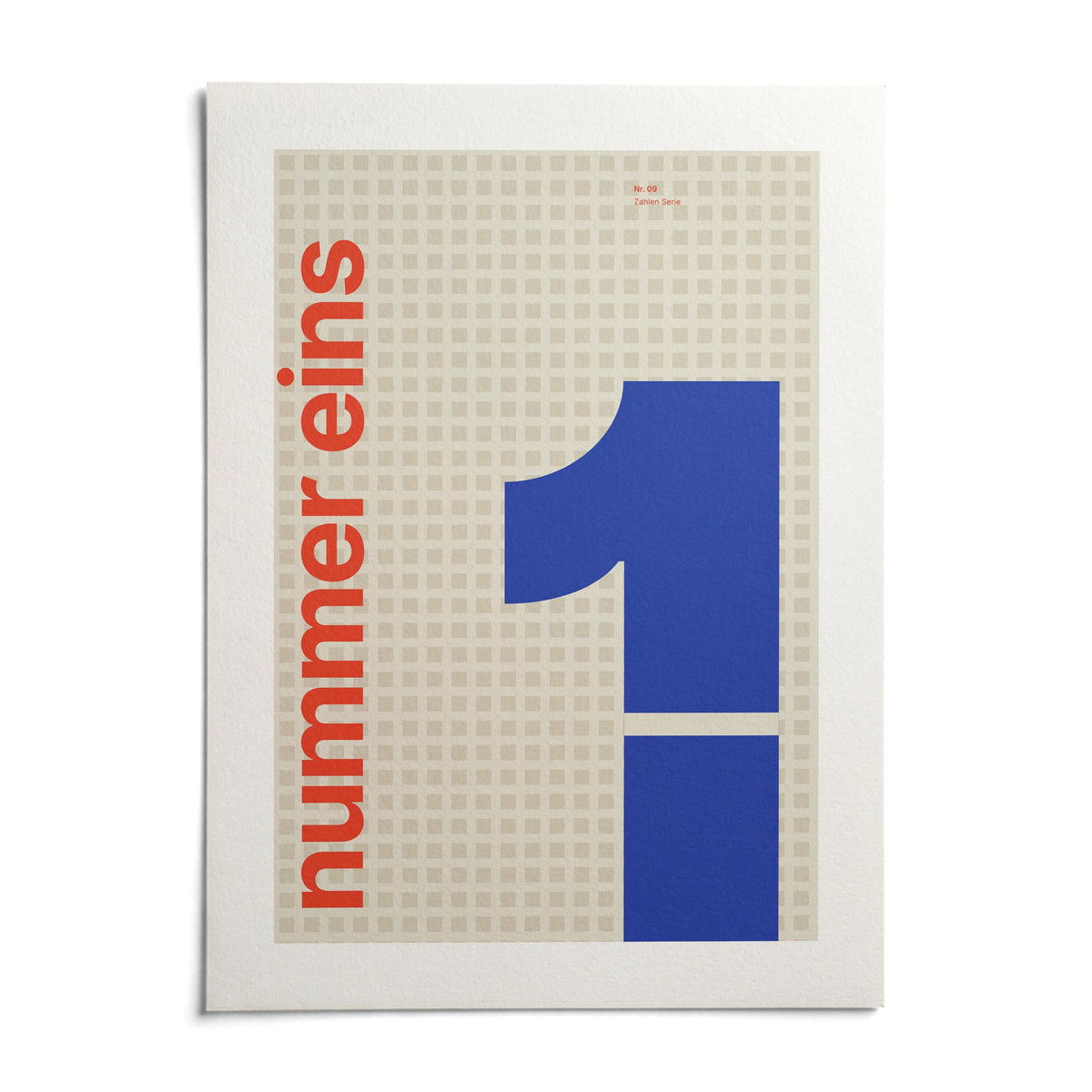 Number 1 Print, shown as an unframed paper print on a plain white background