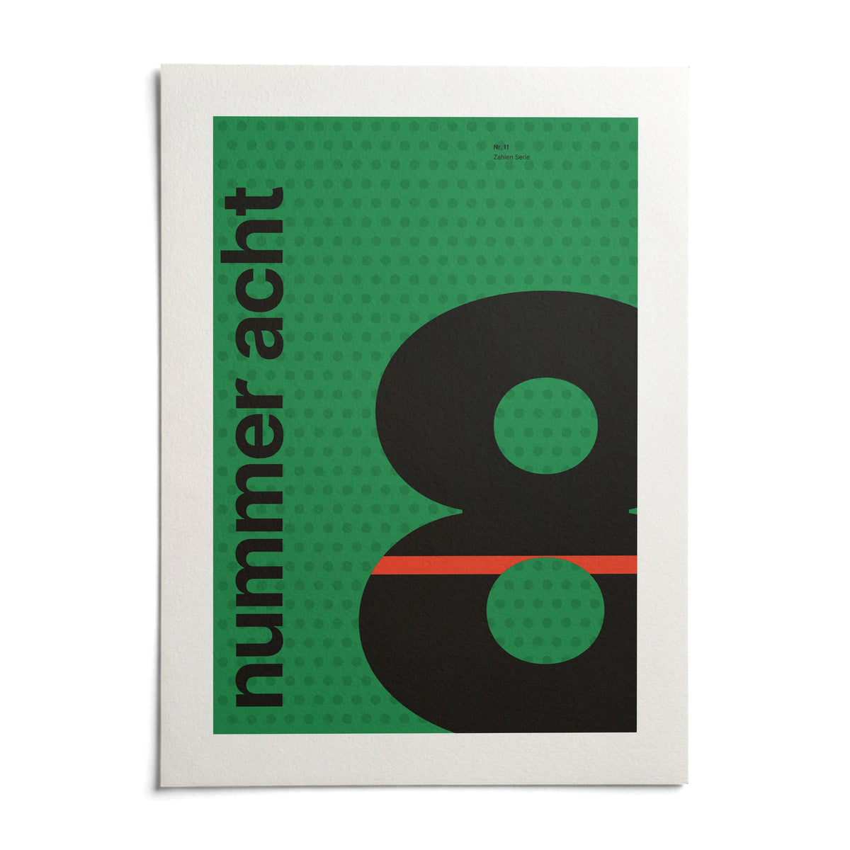 Number 8 Print, shown as an unframed paper print on a plain white background