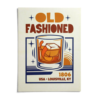 Old Fashioned Art Print, shown as an unframed paper print on a plain white background