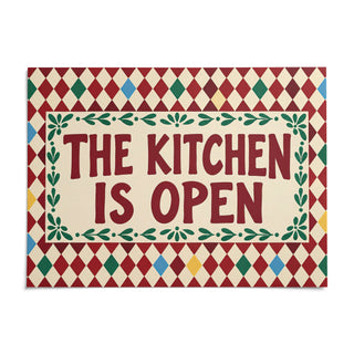 Open Kitchen Harlequin Print, shown as an unframed paper print on a plain white background