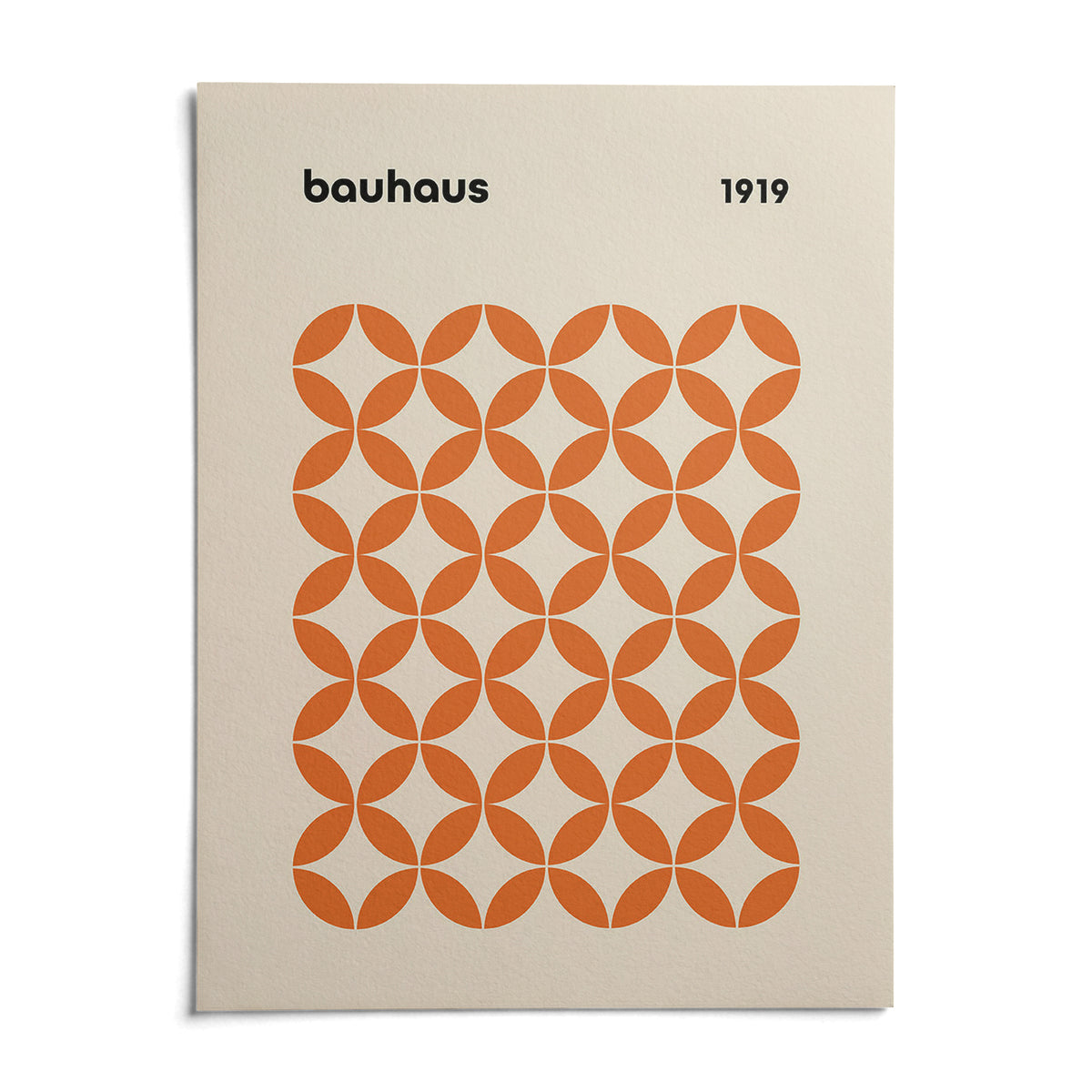 Orange Minimalist Print, shown as an unframed paper print on a plain white background