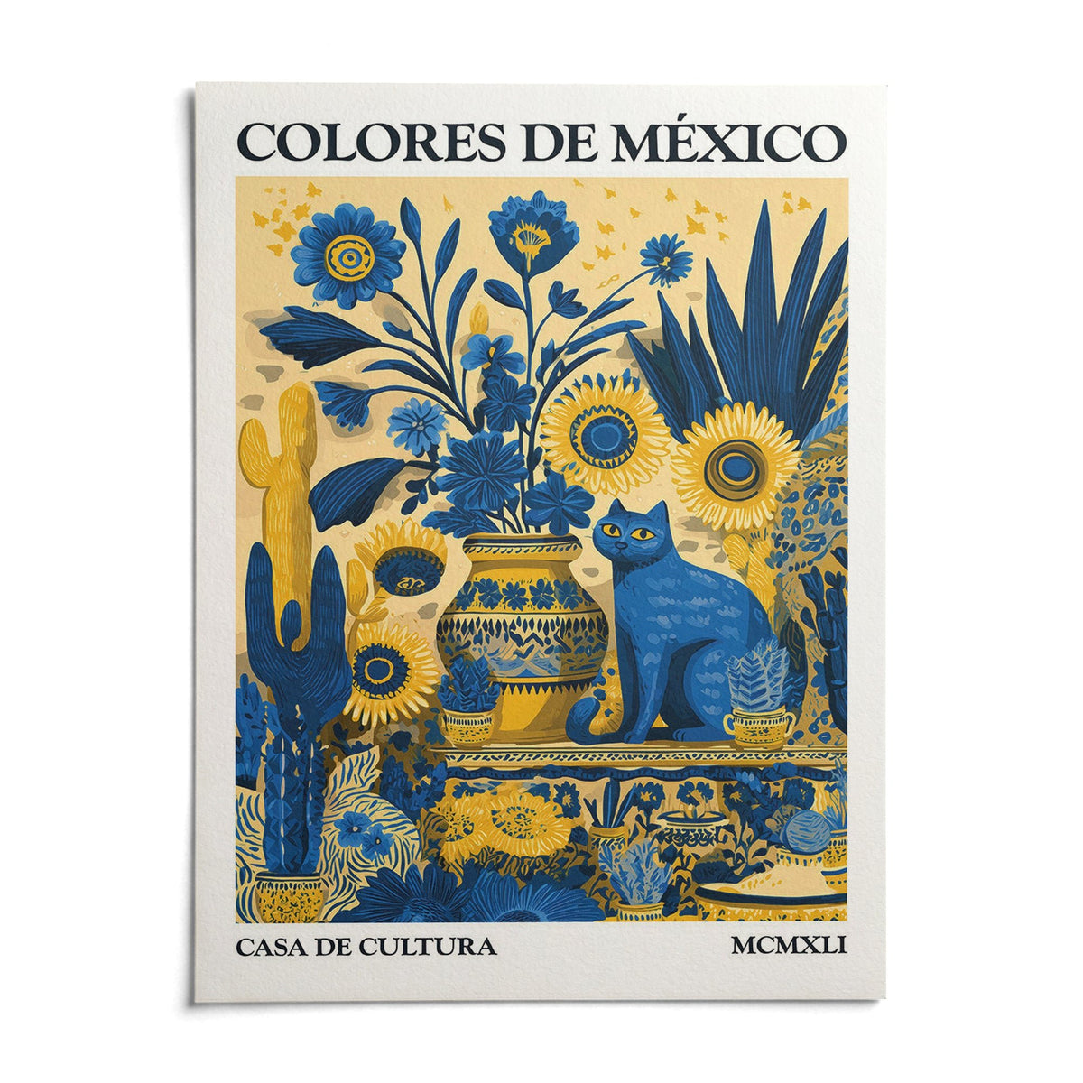 Otomi Wall Art, shown as an unframed paper print on a plain white background