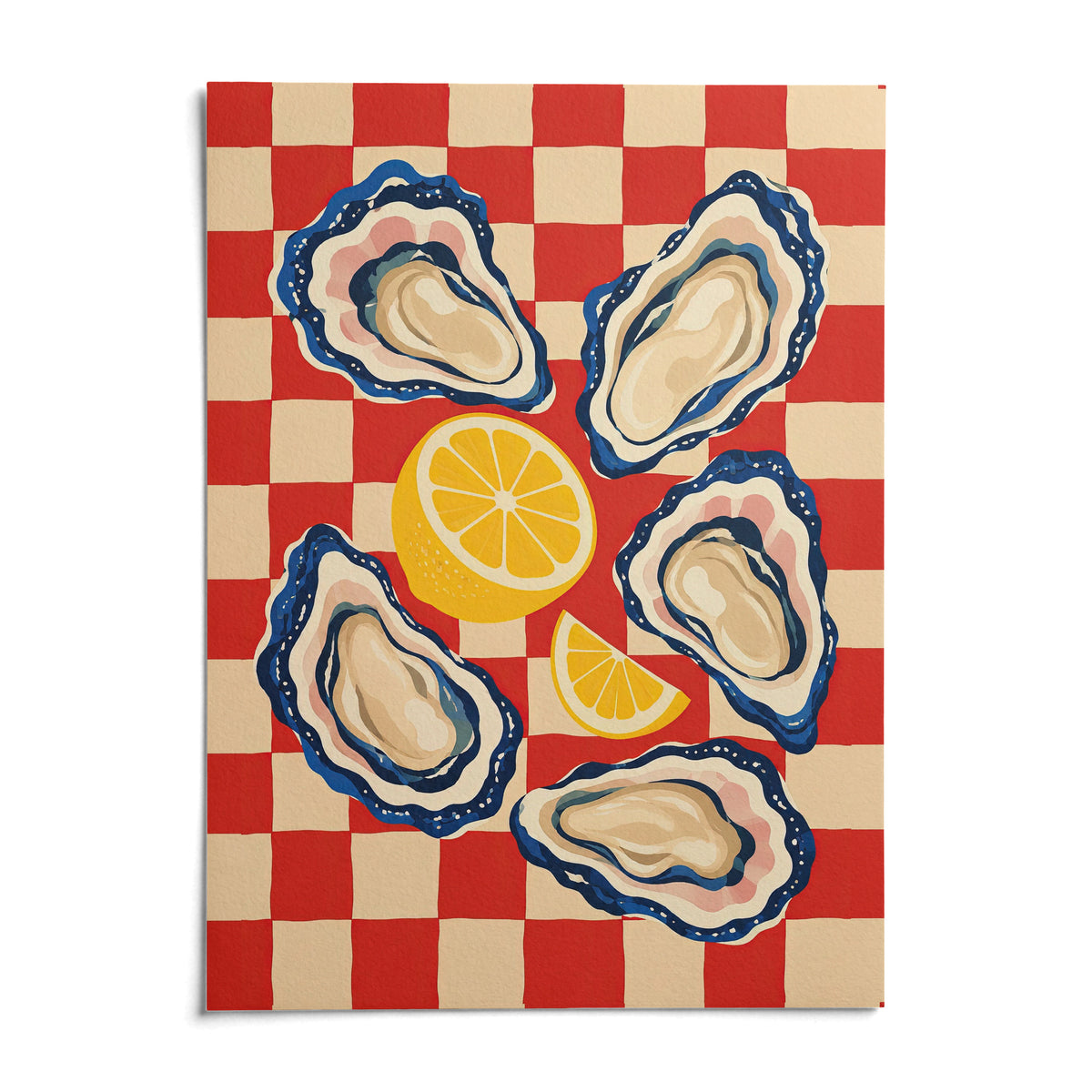 Oyster Print, shown as an unframed paper print on a plain white background