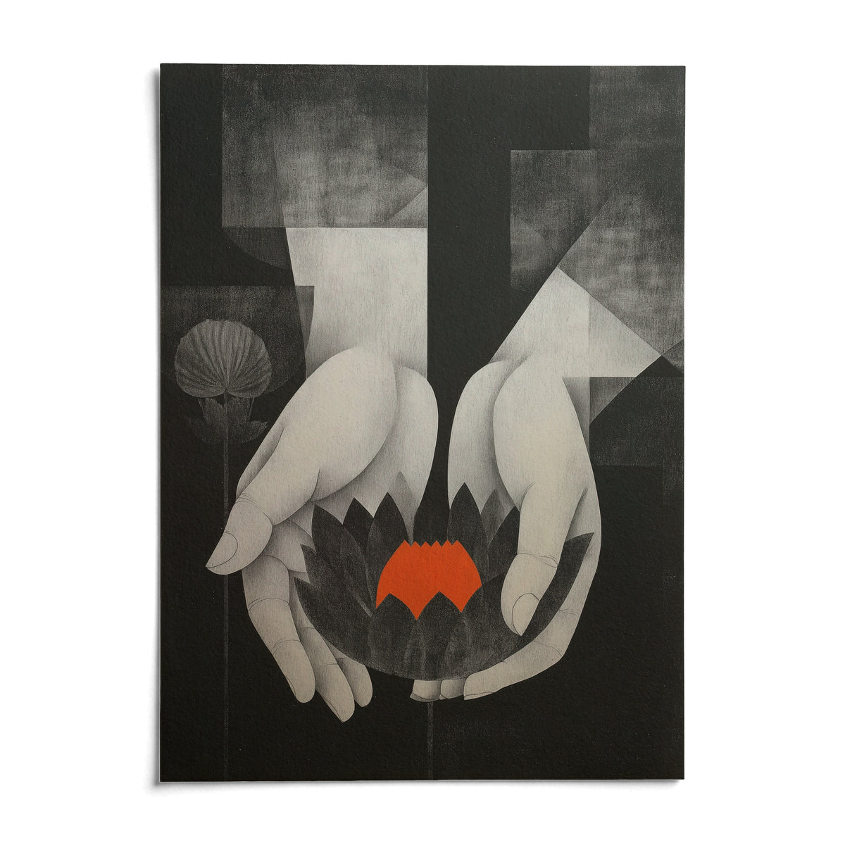 Padma Wall Art, shown as an unframed paper print on a plain white background