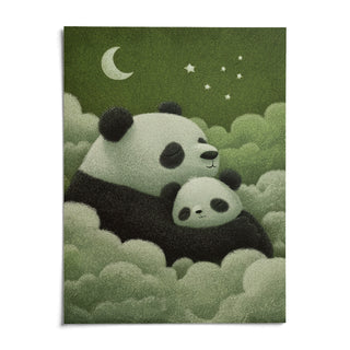 Panda Nursery Decor, shown as an unframed paper print on a plain white background