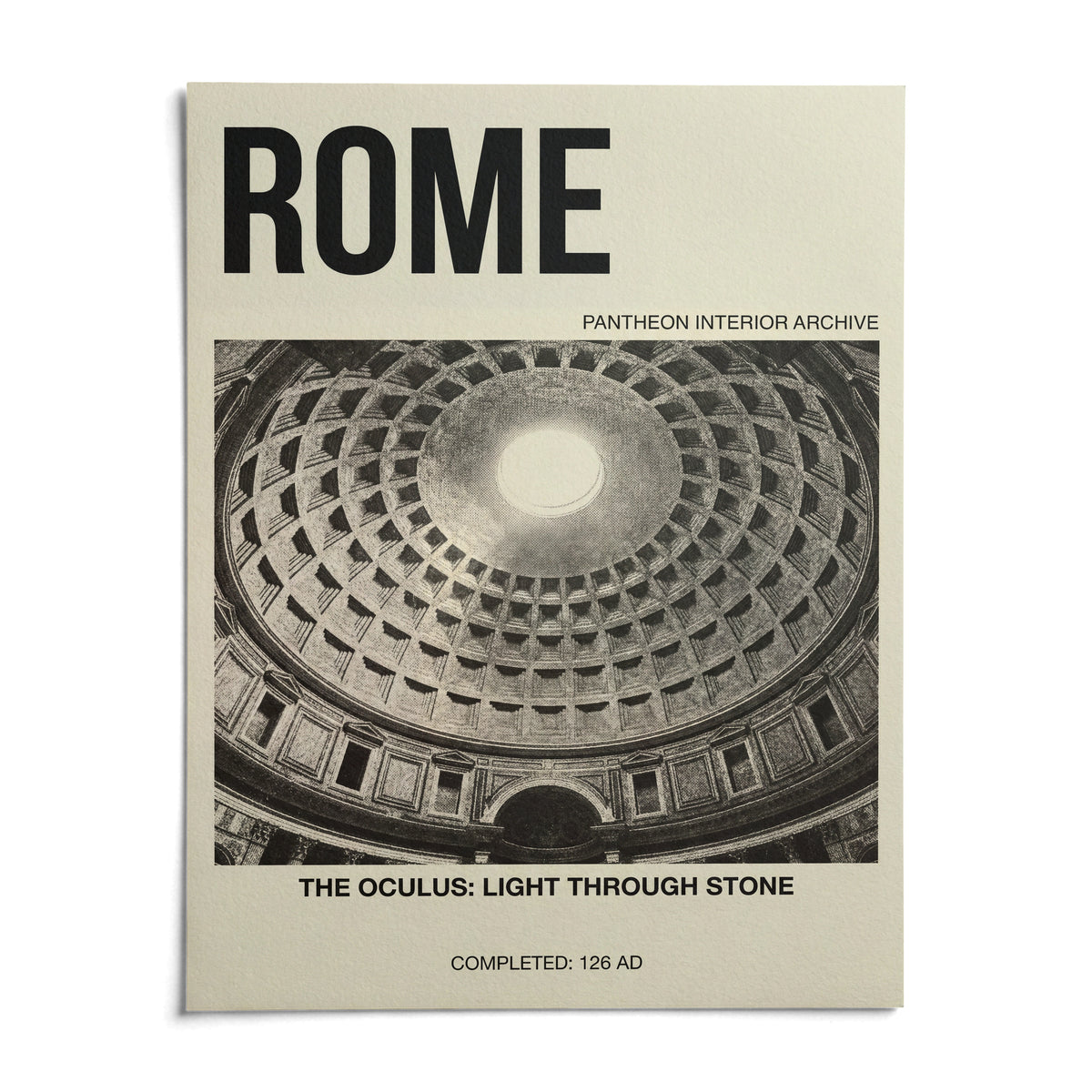 Pantheon Interior Poster, shown as an unframed paper print on a plain white background