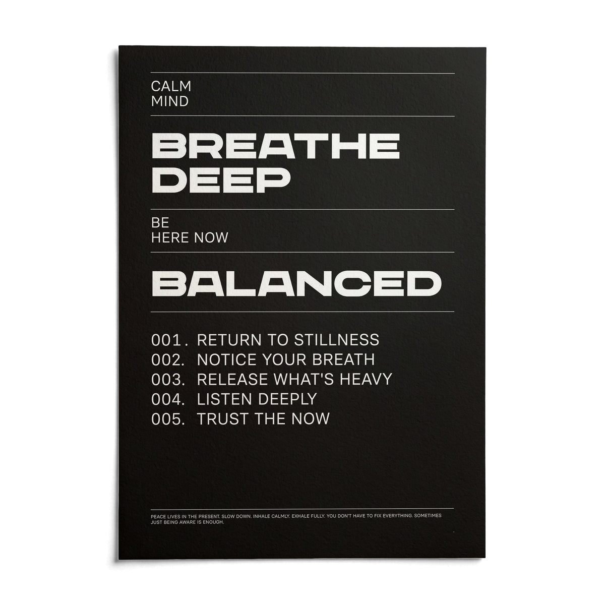 Phrases for Wall Art, shown as an unframed paper print on a plain white background