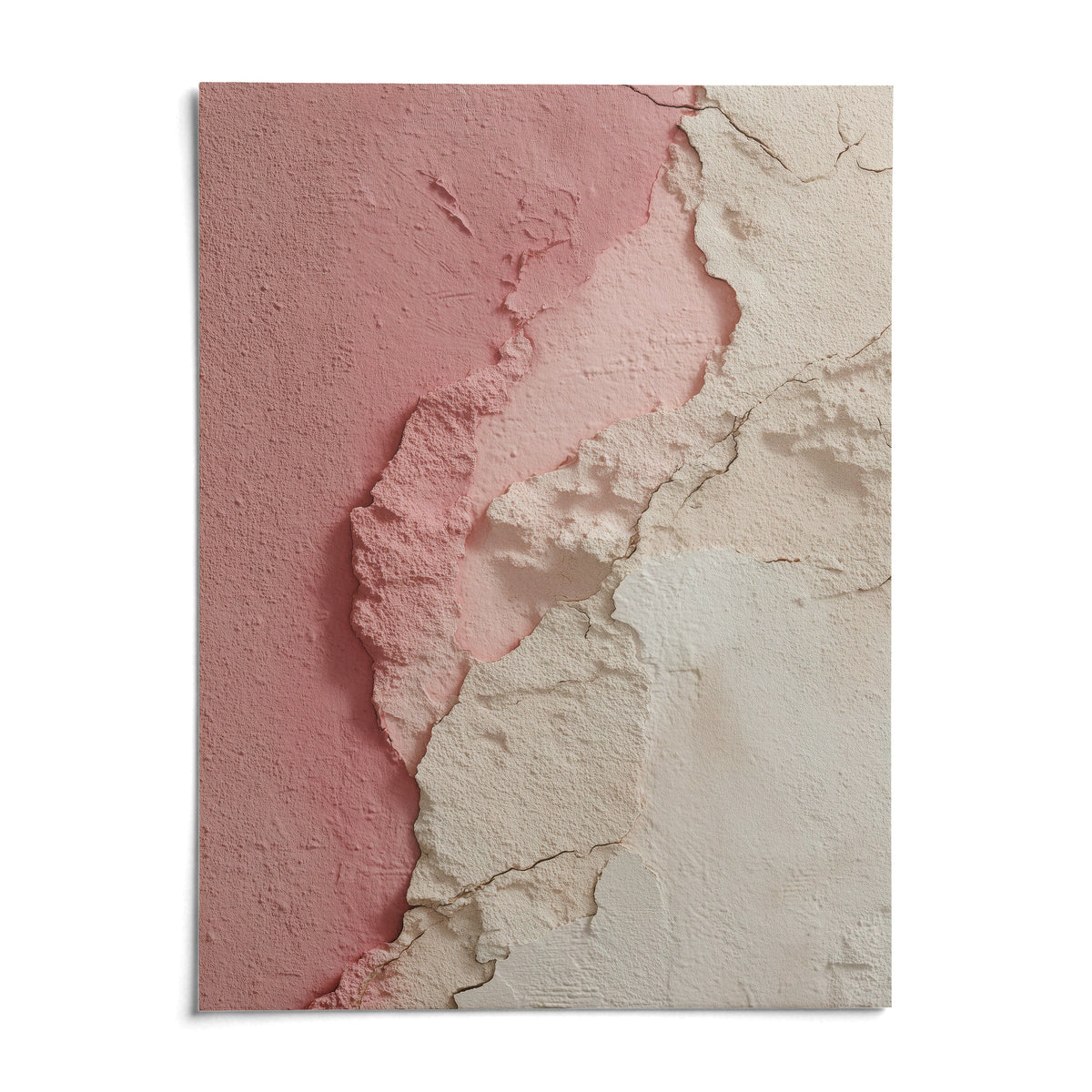 Pink Abstract Print, shown as an unframed paper print on a plain white background