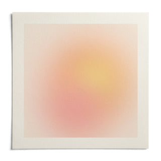 Pink and Yellow Print, shown as an unframed paper print on a plain white background