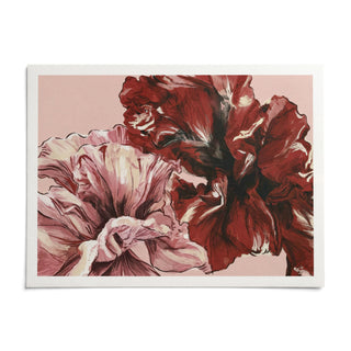 Pink Floral Print, shown as an unframed paper print on a plain white background