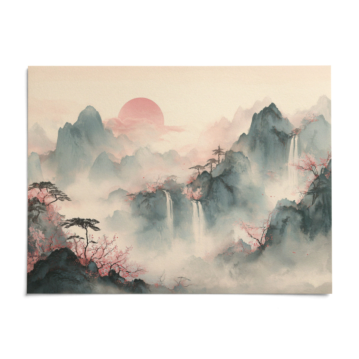 Tiger Mountain Wall Art, shown as an unframed paper print on a plain white background