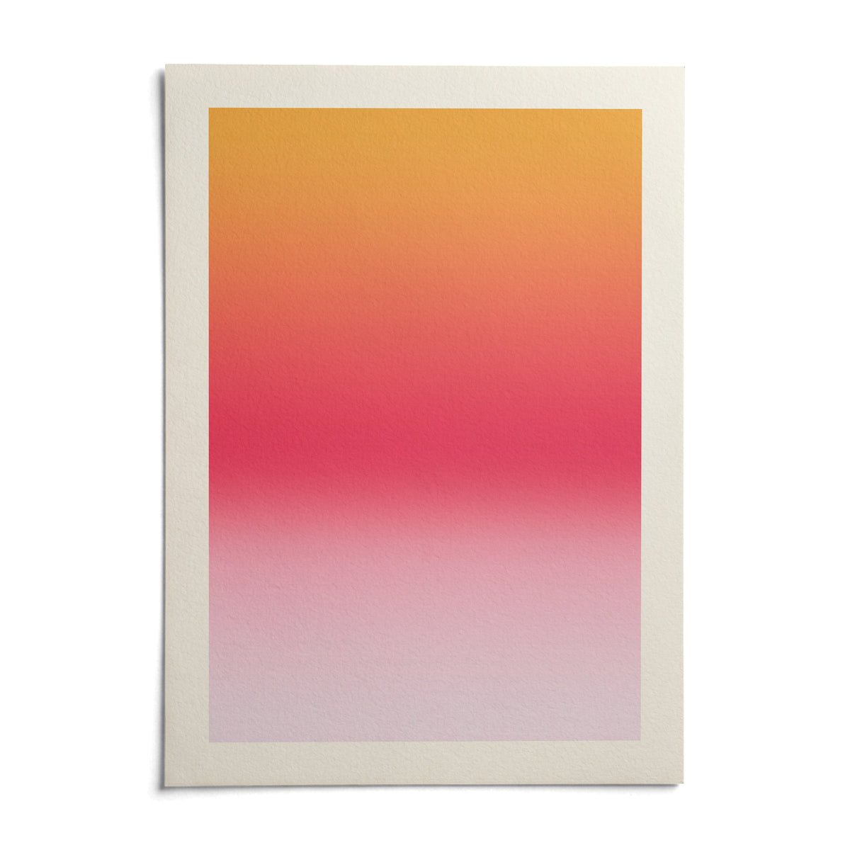 Pink Sunset Wall Art, shown as an unframed paper print on a plain white background