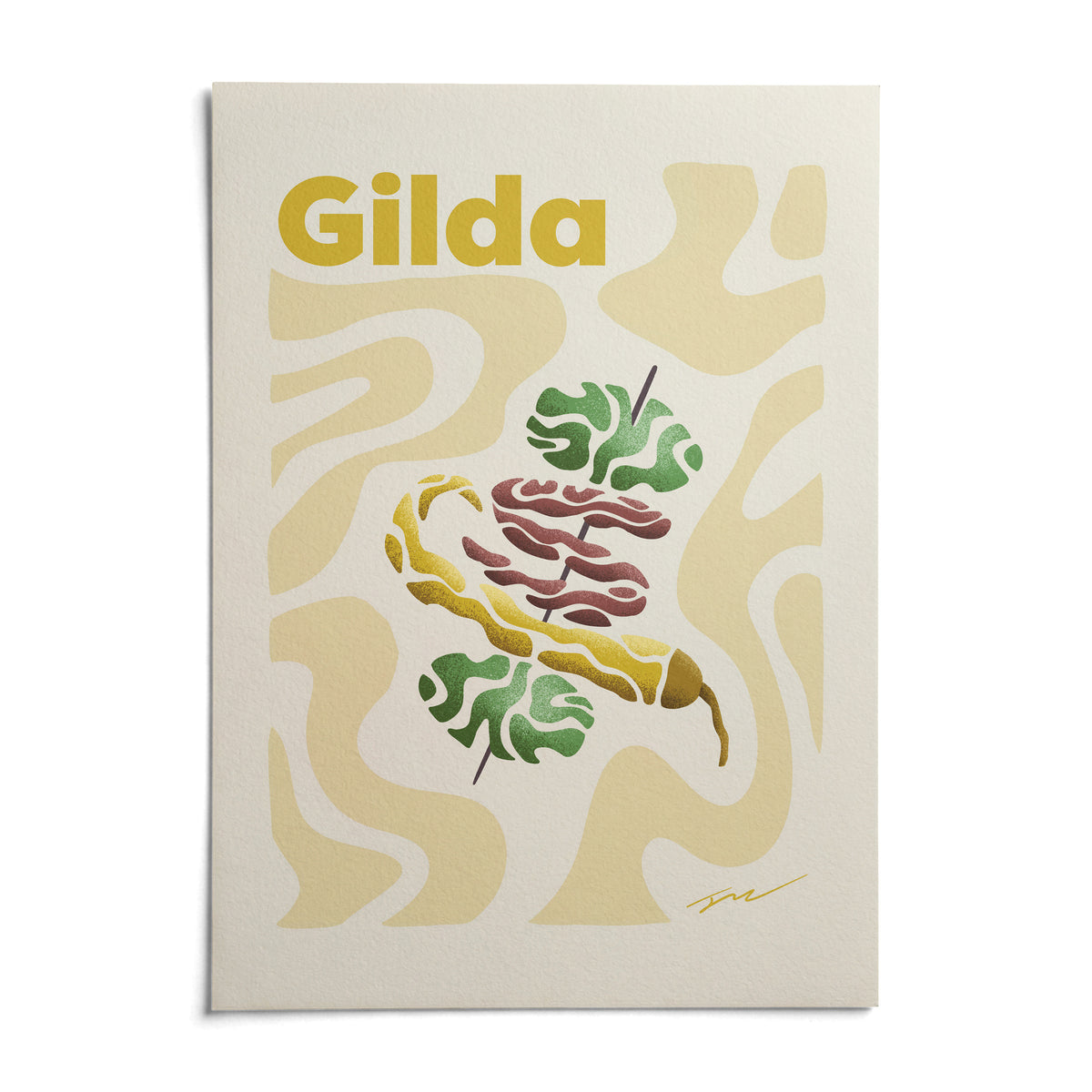 Pintxos Poster, shown as an unframed paper print on a plain white background
