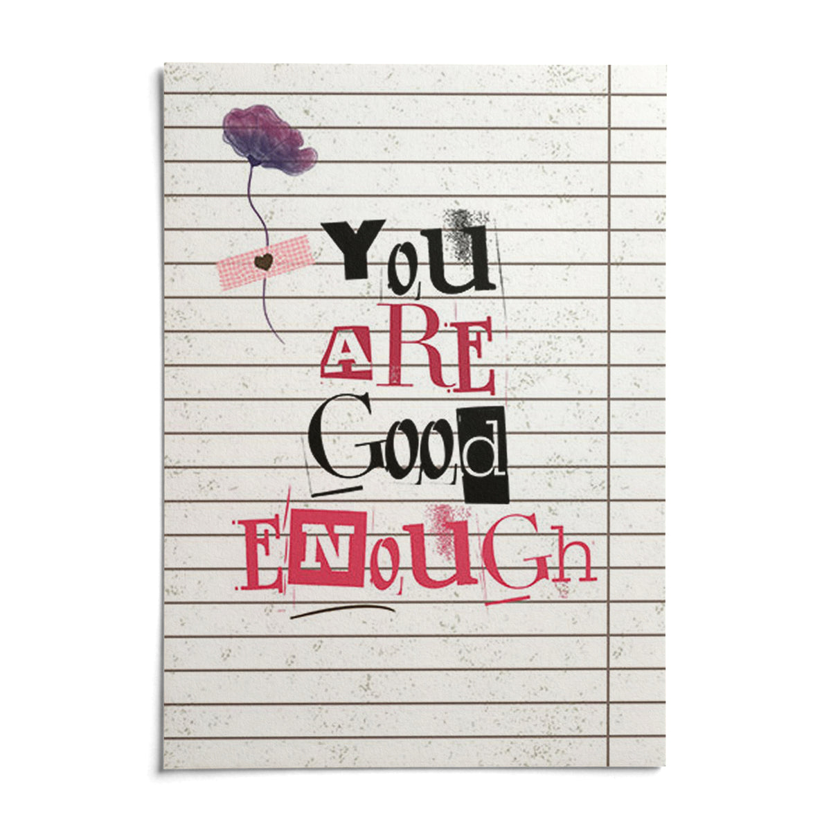 Posters of Positivity, shown as an unframed paper print on a plain white background