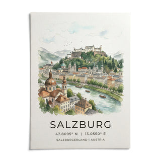 Prague City Wall Art, shown as an unframed paper print on a plain white background