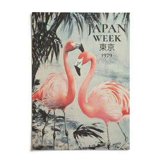 Prints of Flamingos, shown as an unframed paper print on a plain white background