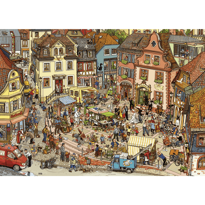 Puzzle 1000: Market Place, Goebel &amp; Knorr CASSE-TÊTE - 1000 morceaux