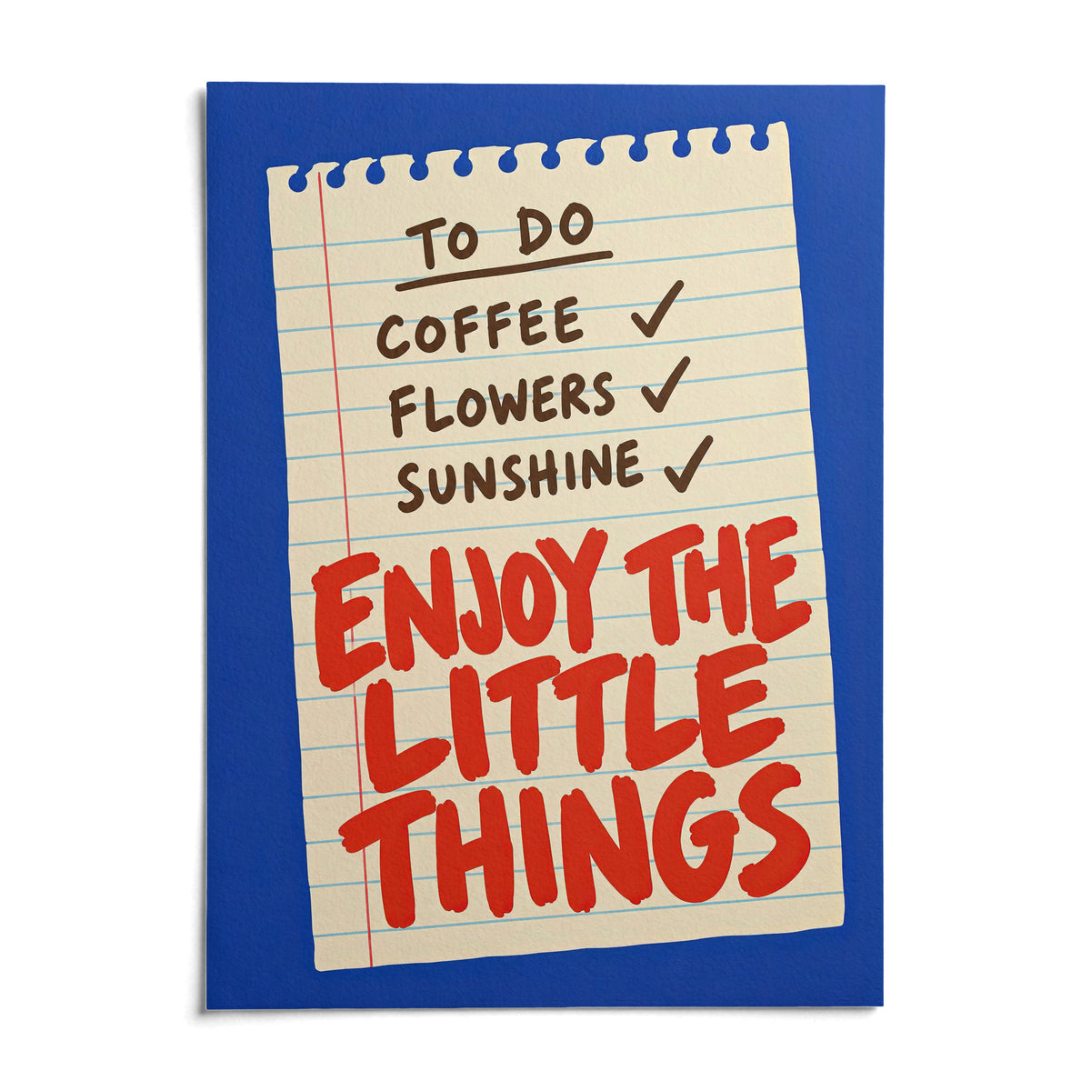 Quote Wall Art, shown as an unframed paper print on a plain white background