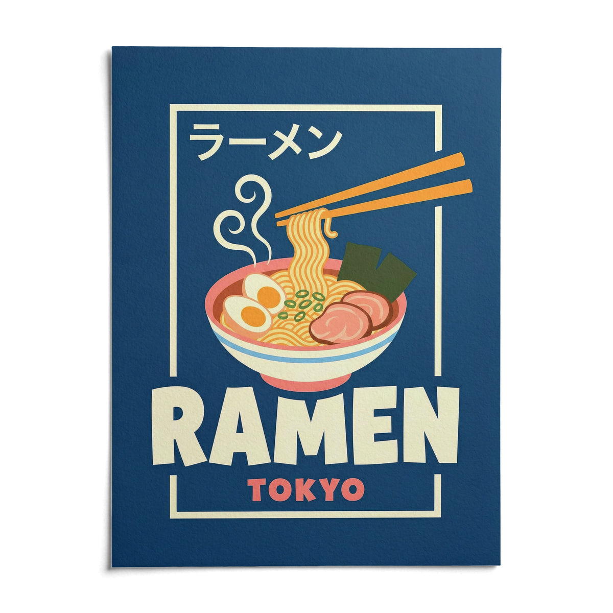 Ramen Poster, shown as an unframed paper print on a plain white background