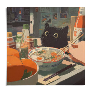 Ramen Wall Art, shown as an unframed paper print on a plain white background