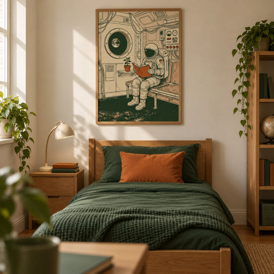 Astronaut Lesekunst