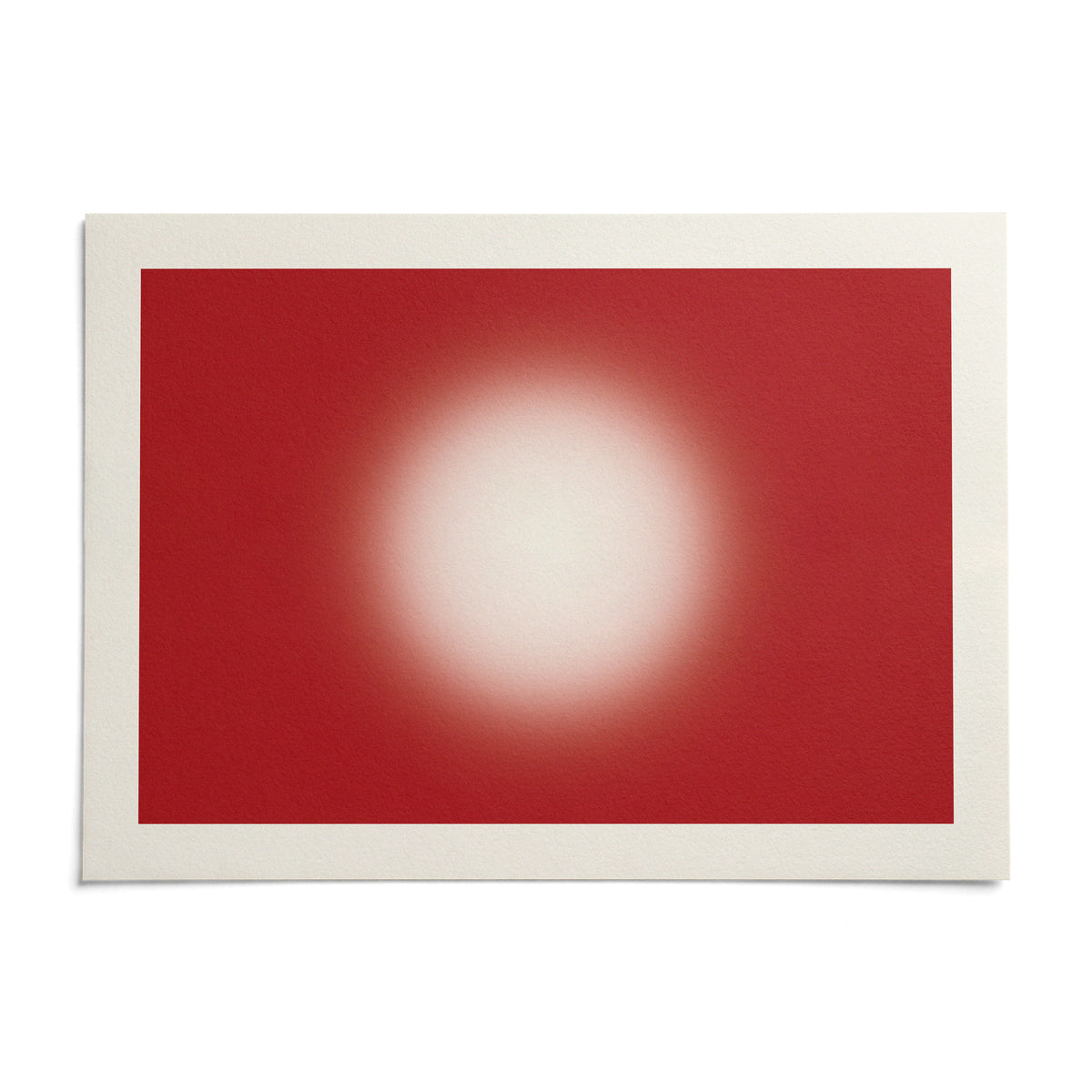 Red Abstract Wall Art, shown as an unframed paper print on a plain white background